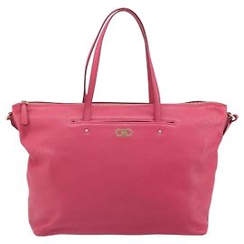 Bolsa Gancini de couro Salvatore Ferragamo Rosa