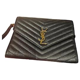 Yves Saint Laurent Bolsas, carteiras, estojos Preto