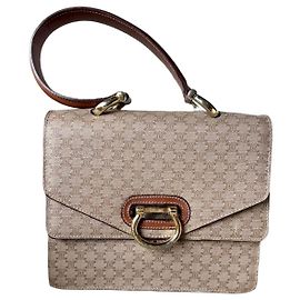 Céline Triomphe Monogramm Handtasche Beige Canvas Beige