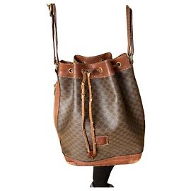 Bolsa bucket Céline Macadam marrom couro Marrom