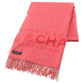 Chal de cachemira roja Chanel Roja