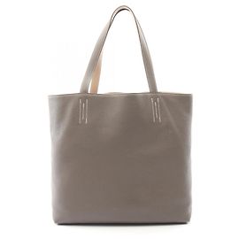Bolsa Tote Double Sens 45 da Hermès Marrom Bege