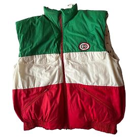 Gucci Gilet da uomo Bianco Rosso Verde