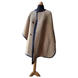 Weekend Max Mara Capa reversible de lana Castaño Multicolor Beige
