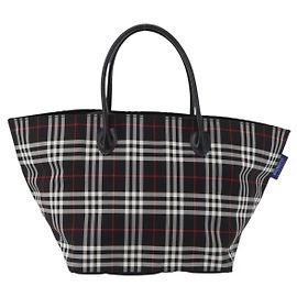 Burberry Nova Check Handbag Nylon Black