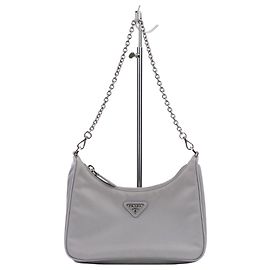 Borsa a Spalla Prada Re-Nylon Re-Edition 2005 Blu chiaro