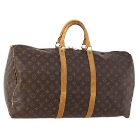 LOUIS VUITTON Bolsa Boston Monogram Keepall 55 M41424 LV Auth BA10839 Monograma