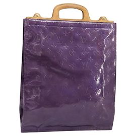 LOUIS VUITTON Sac Tote Stanton Monogram Vernis Violet M91079 Auth gh1795 Violet