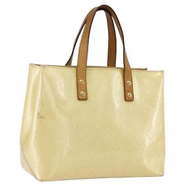 LOUIS VUITTON Monogram Vernis Reade PM Sac à main Perle M91336 LV Auth gh1741 Autre