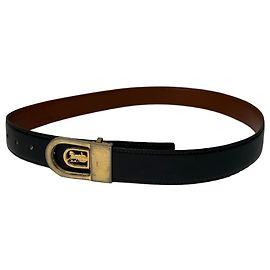 Autre Marque Vintage Celine Paris Ledergürtel schwarz Schwarz