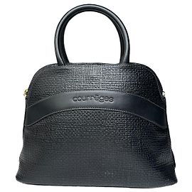 Vintage Courreges Leather Handbag Navy Navy blue