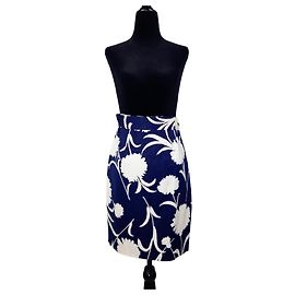 Gonna Moschino floreale bianca e blu Bianco Blu