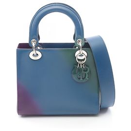Borsa a mano da donna Christian Dior Blu Verde Porpora