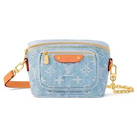 Louis Vuitton Mini Bumbag Denim Monogram Blue Blue