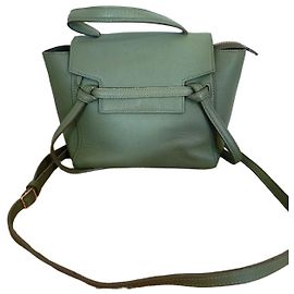 Sac à main Céline en cuir vert olive Vert olive
