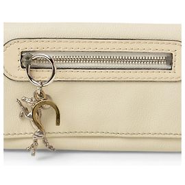 Chloé Kerala Horse Charm Long Wallet in Off-White Eggshell