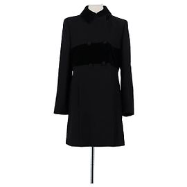 Saint Laurent Black wool coat Black