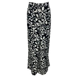 Marni Black / White Blooming Envers Satin Pants Black