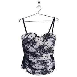 Dolce & Gabbana 2000s Floral Lace Bustier Top White