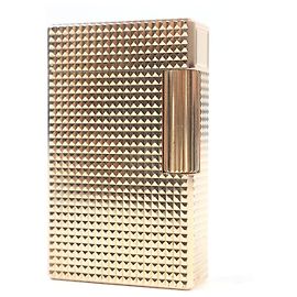 Autre Marque Dupont Line 1 Long Square Smoking Accessories Lighter Golden
