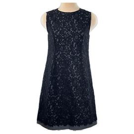 Autre Marque FOXEY All Lace Wool One Piece Black
