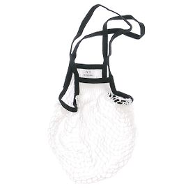 Chanel Saco de rede preto e branco Branco