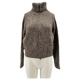 Autre Marque Cashmere-Zip-Weste Braun