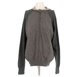 Loro Piana Pullover mit Reißverschluss aus Kaschmir und Seide Grau