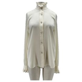 Autre Marque Weiße Seidenbluse Weiß