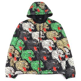 Giacca Piumino in Nylon Panther Gucci Multicolore