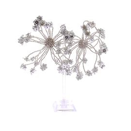 Autre Marque Zwei silberne Blumenbroschen Silber