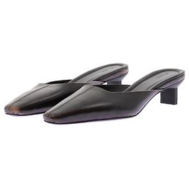 Autre Marque Mules noirs en cuir Black