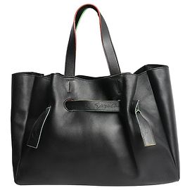 Giorgio Armani Black soft leather tote bag Black