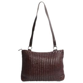 Mulberry Bolsa de ombro tecida marrom Outro