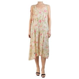 Marni Cremfarbene Blumenkleid - Größe UK 10 Roh