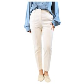 Brunello Cucinelli Pantalones ajustados blancos - talla UK 10 Blanco