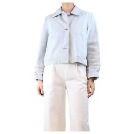 Loewe Hellblaue cropped Jeansjacke - Größe UK 12 Blau
