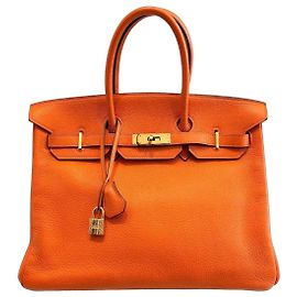 Hermès Birkin 35 Orange Togo Leather Orange