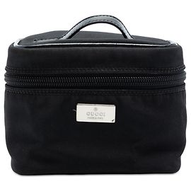 Bolsa Vanity de Lona Preta Gucci Preto