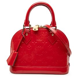 Louis Vuitton Alma BB em Vernis Monogram Vermelho Vermelho
