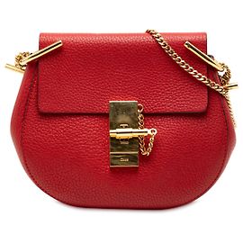 Chloé Piccola Borsa a Tracolla Drew in Pelle Rossa Rosso
