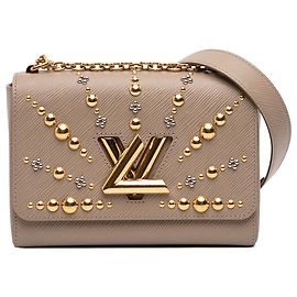 Louis Vuitton Sol Twist MM em Epi Marrom Studded Marrom Carne