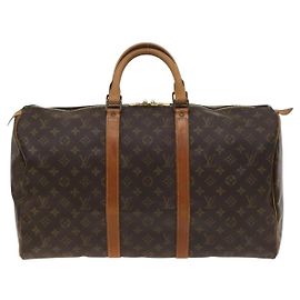 Louis Vuitton Keepall Bag Monogram Canvas 50 Brown