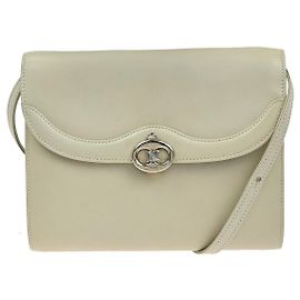 Céline Celine Vintage Leather Branco