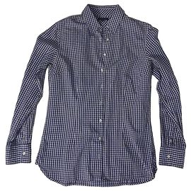 Tommy Hilfiger Damen Karierte Bluse Weiß Blau