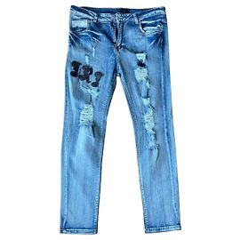 Amiri Blue Denim Jeans with Patch Blue