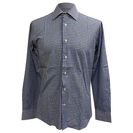 Camicia a quadri Etro in cotone blu Blu