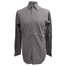 Camisa de botones a rayas Gucci en algodón gris Gris