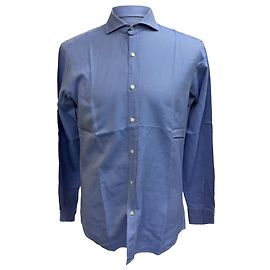 Camisa de botones texturizada Etro en algodón azul Azul