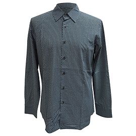 Camicia button-down Prada a fantasia in cotone blu navy Blu Blu navy